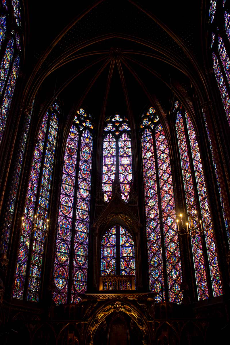 Visiting La Sainte Chapelle Paris: A complete guide Image of apse windows in LA Sainte Chapelle Paris